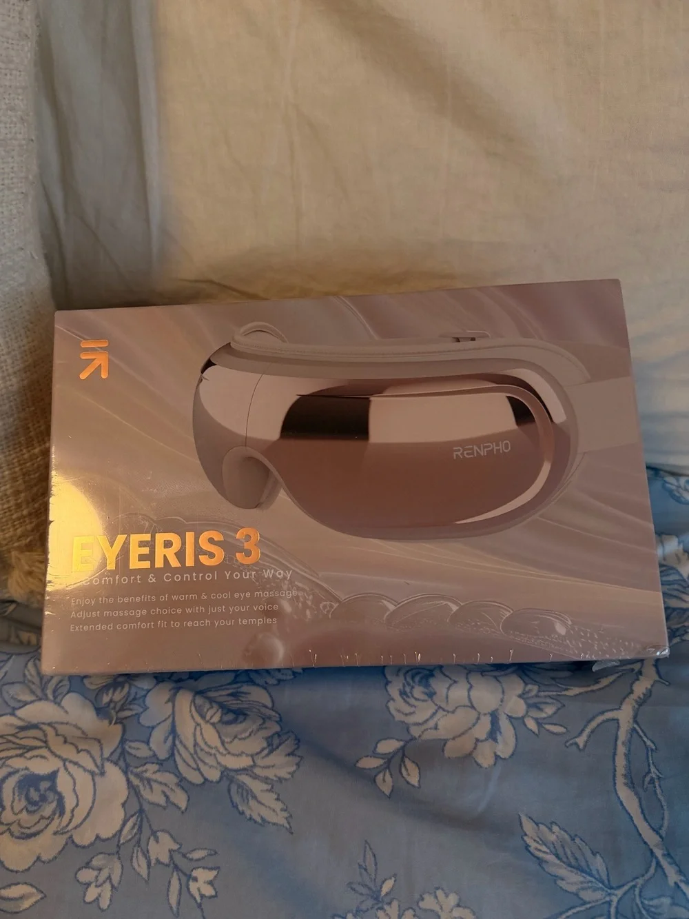 Rose Gold VR Headset Eye Massager - Lightweight Relaxation Device